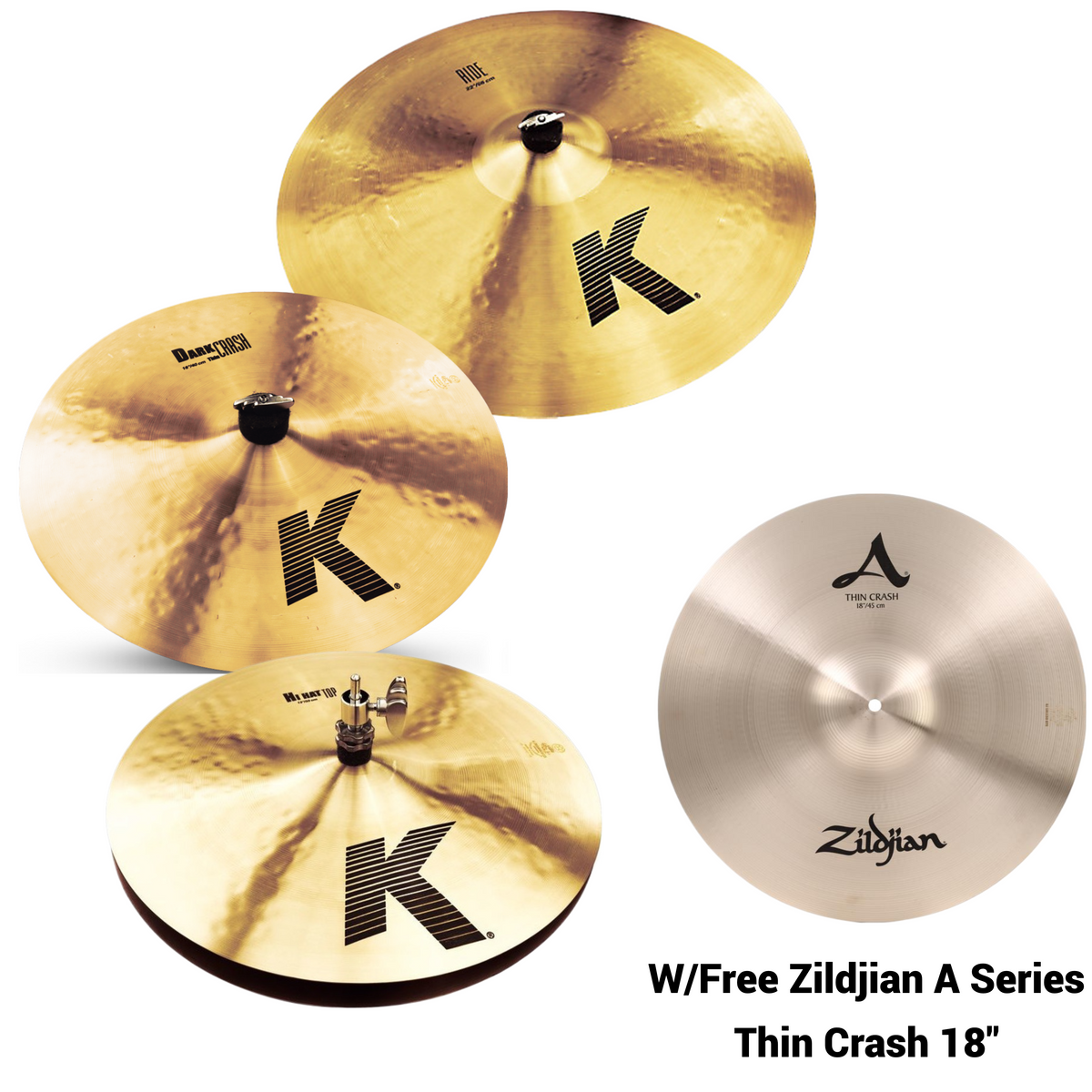 Zildjian K Series - Cymbal Pack w/Free 18