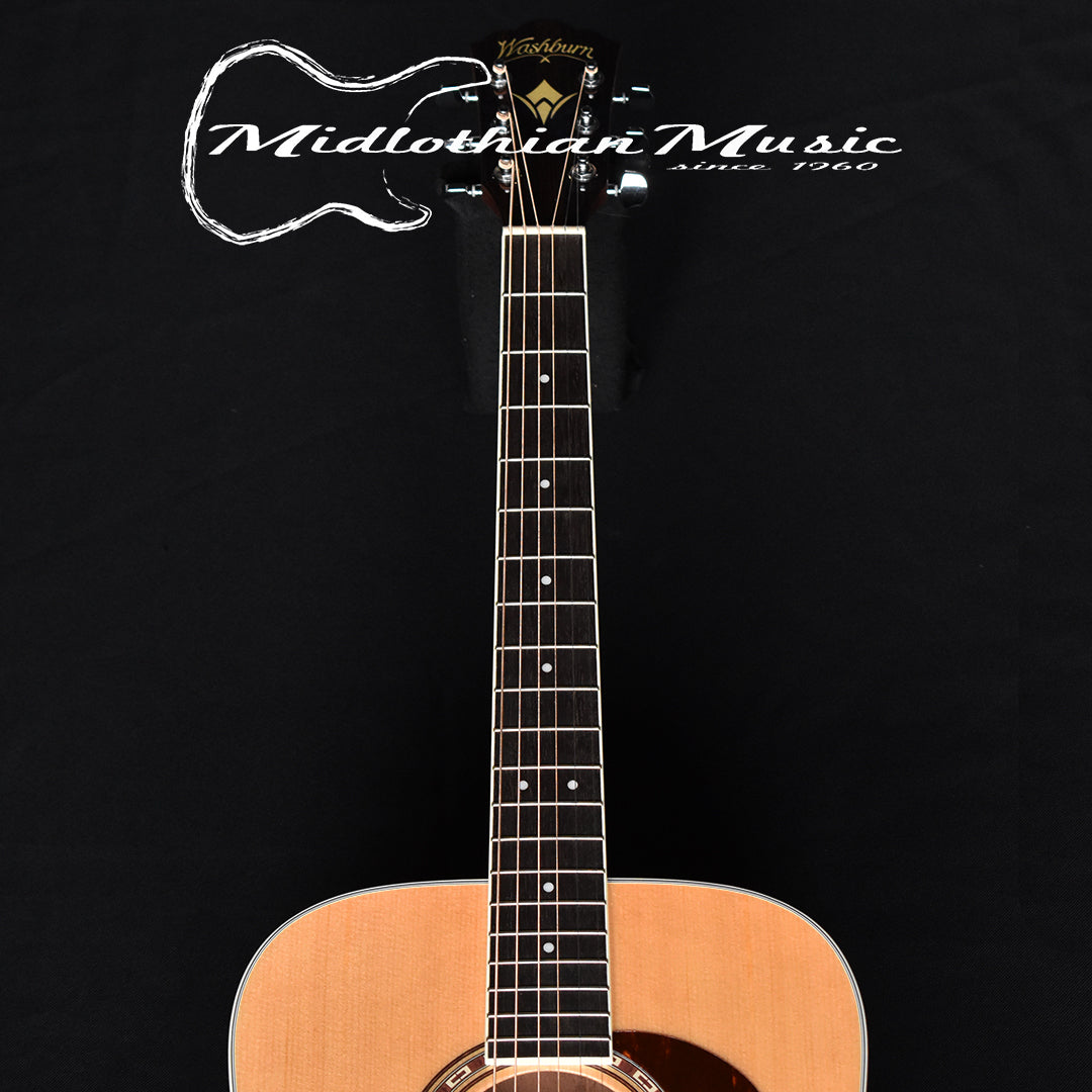 Washburn HD10S Heritage Series Dreadnought Natural Gloss Acoustic Guitar