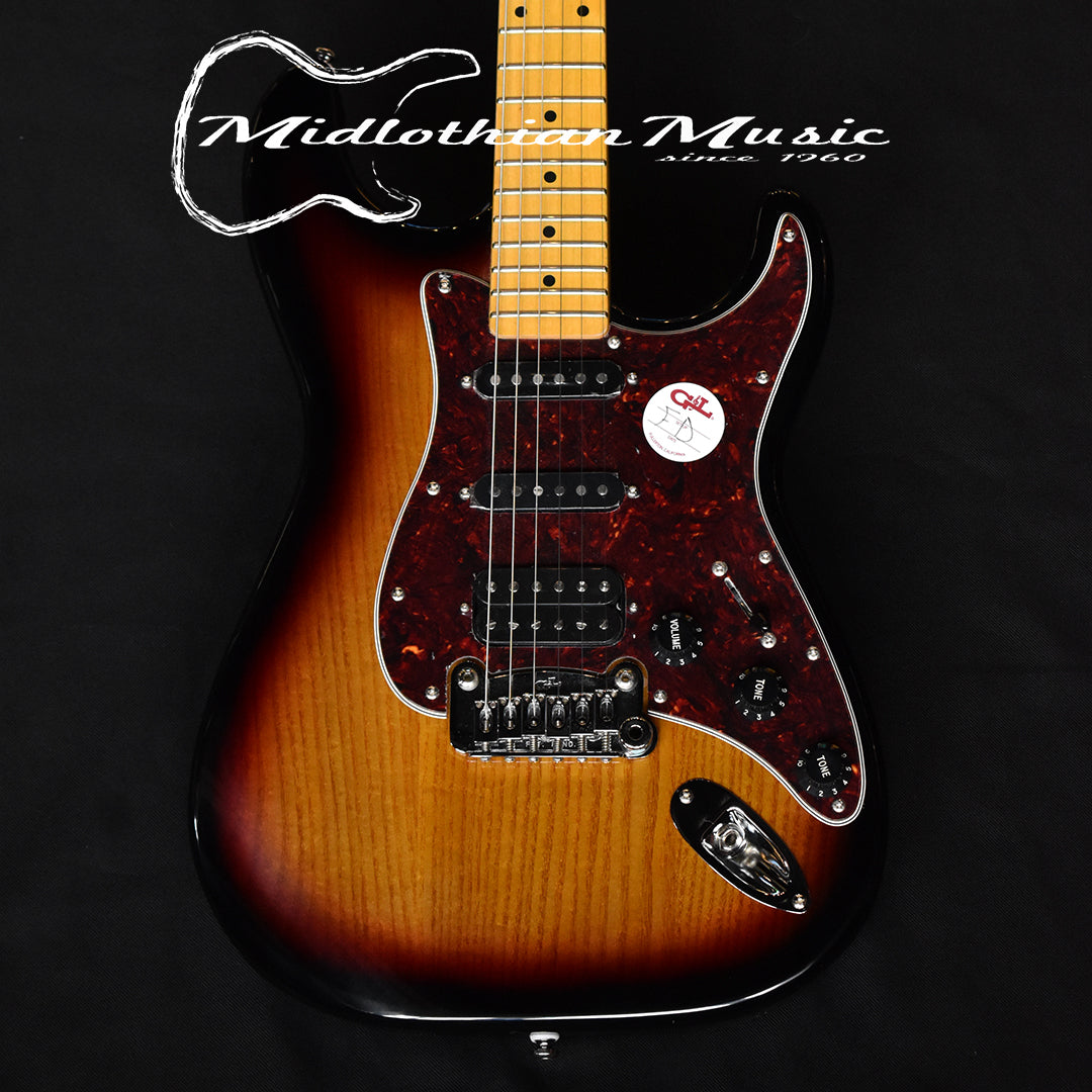 G&L Tribute Legacy HSS - 3-Tone Sunburst Finish w/Tortoise