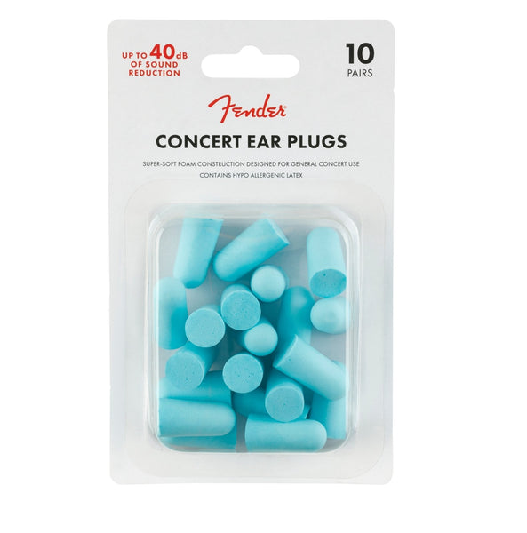 Fender Concert Ear Plugs - 10 Pairs - Blue Finish