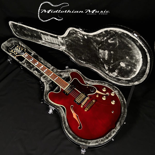 Epiphone - Sheraton-II Pro Semi-Hollow Electric Guitar w/Epiphone Case! - Wine Red Finish USED