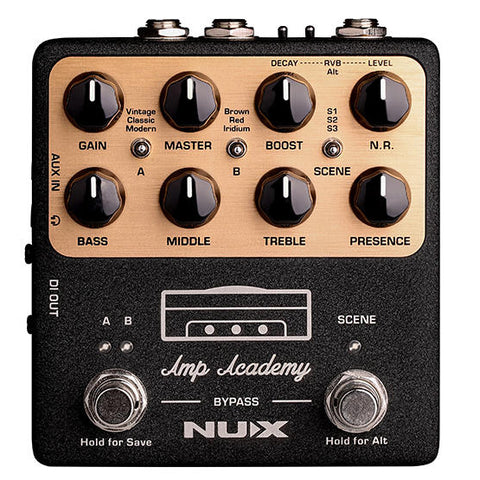 NUX Amp Academy (NGS-6) Stomp Box Amp Modeler Effects Pedal