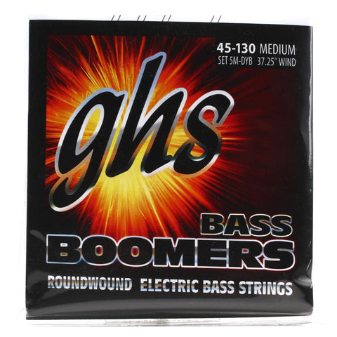 GHS - 5M-DYB - Bass Boomers Roundwound 5-String Electric Bass Guitar Strings - .045-.130 Medium Long Scale