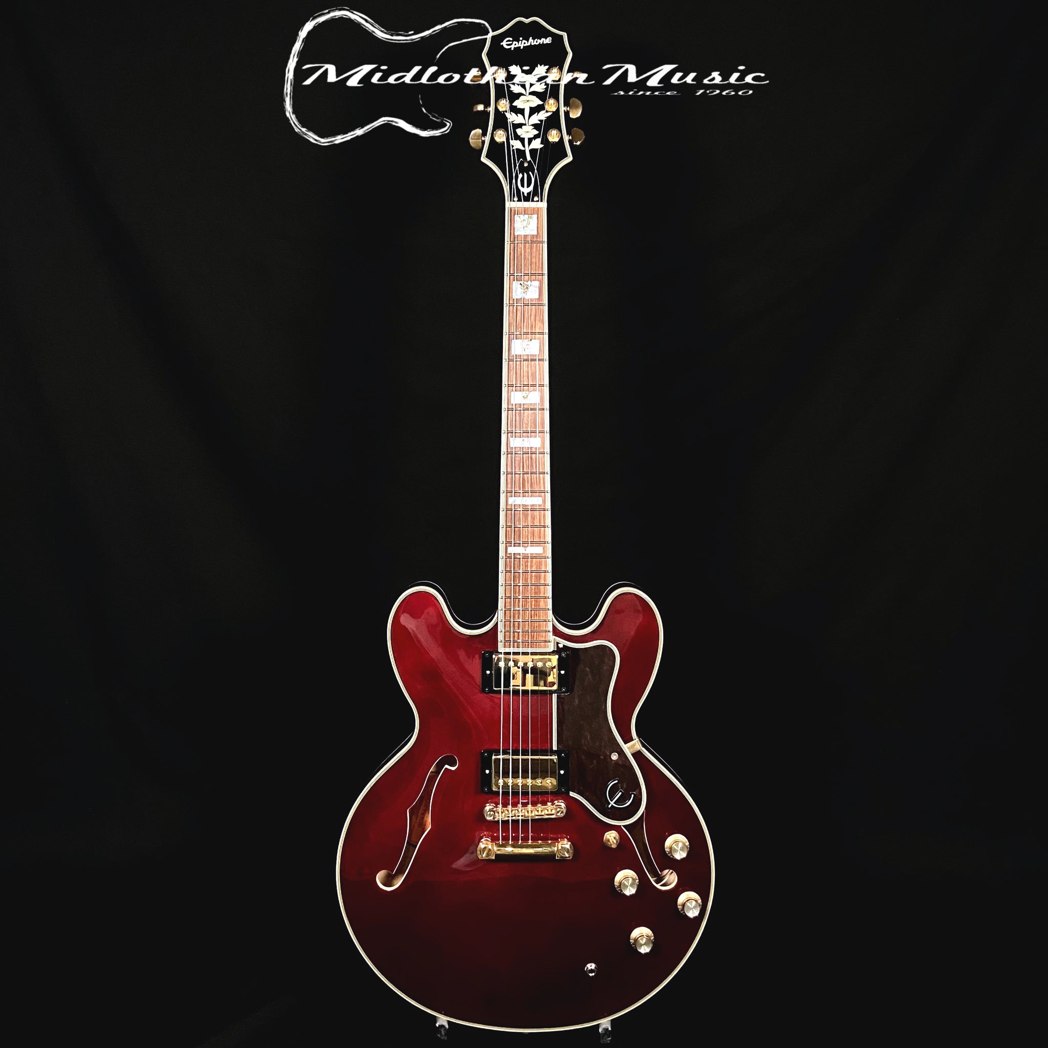 Epiphone - Sheraton-II Pro Semi-Hollow Electric Guitar w/Epiphone Case! - Wine Red Finish USED