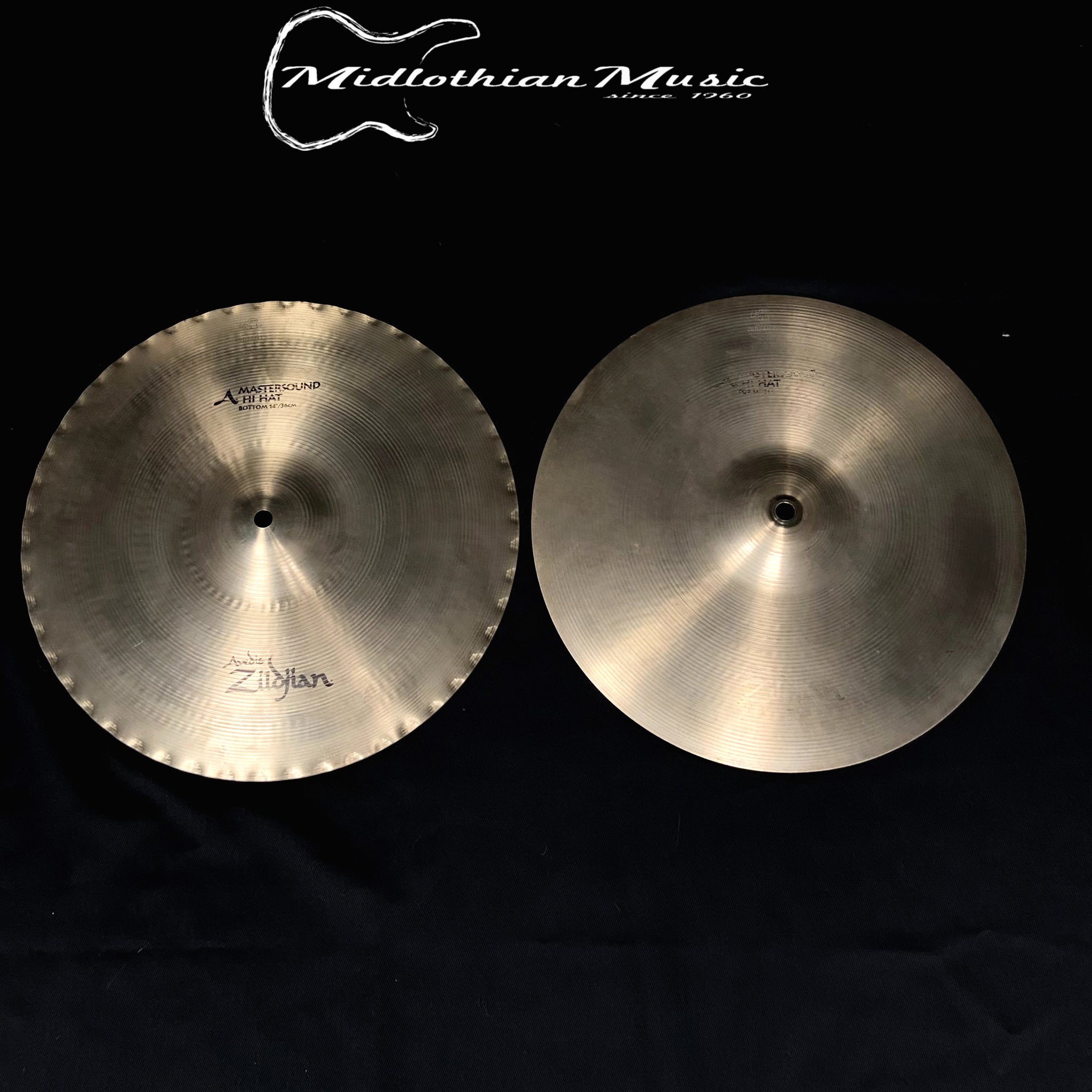 Zildjian Avedis A - 14" MasterSound Hi-Hats (Top & Bottom) - Very Good! - USED