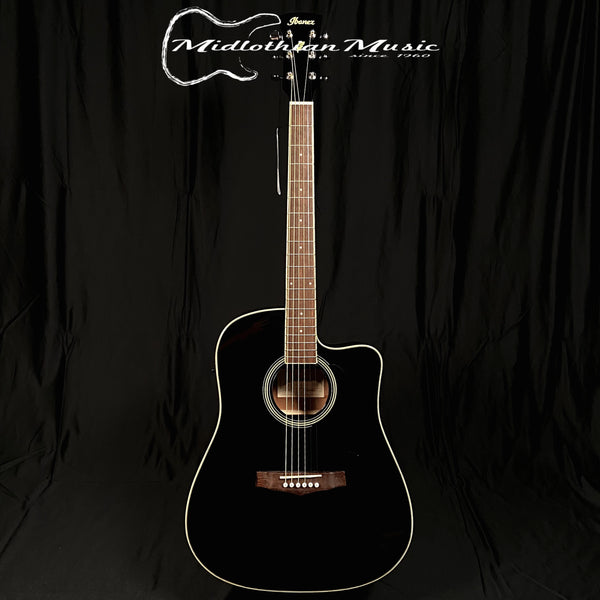 Ibanez PF15ECE - Dreadnought Acoustic-Electric Guitar - Gloss Black Finish