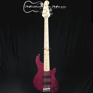 Lakland Skyline 55-OS (WITH FREE HARDSHELL CASE) - 5-String Bass - Transparent Purple Finish