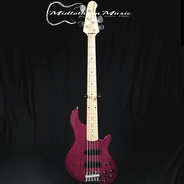 Lakland Skyline 55-OS - 5-String Bass - Transparent Purple Finish