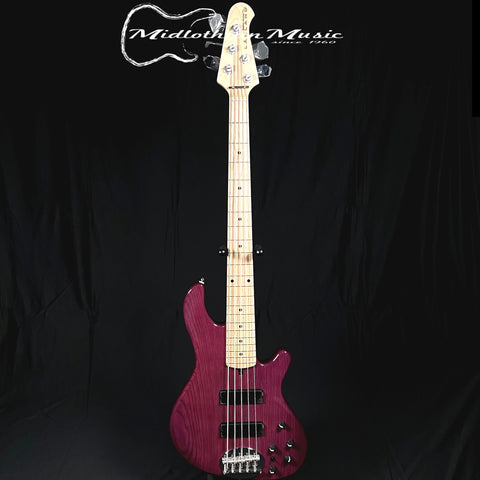 Lakland Skyline 55-OS (WITH FREE HARDSHELL CASE) - 5-String Bass - Transparent Purple Finish