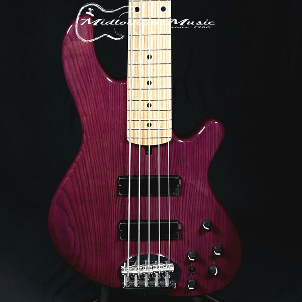 Lakland Skyline 55-OS - 5-String Bass - Transparent Purple Finish