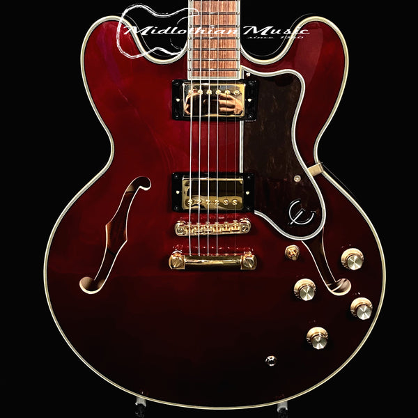 Epiphone - Sheraton-II Pro Semi-Hollow Electric Guitar w/Epiphone Case! - Wine Red Finish USED