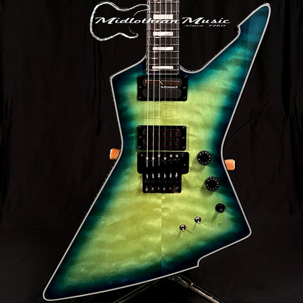 Schecter E-1 FR S (Floyd Rose + Sustaniac Pickup) Special Edition - Green Burst Finish