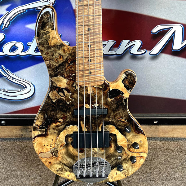 Lakland USA 55-94 Custom Deluxe - 5-String Bass - Buckeye Burl Gloss Finish w/Case (7937)