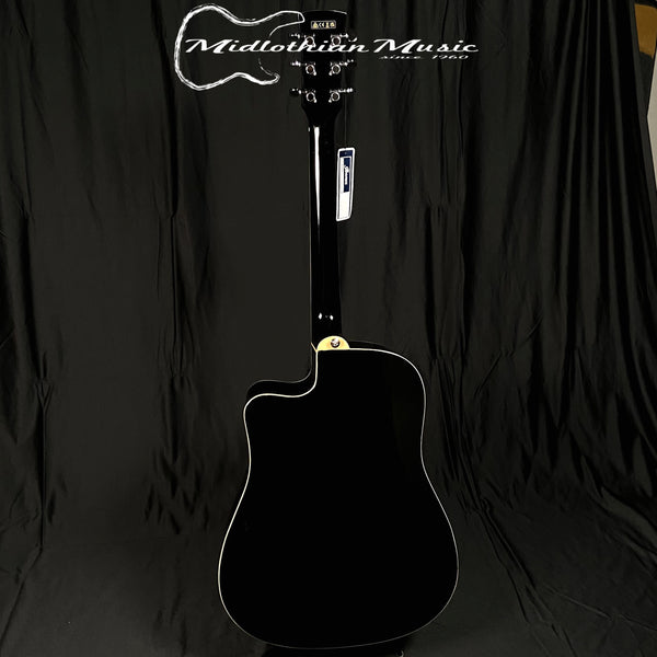 Ibanez PF15ECE - Dreadnought Acoustic-Electric Guitar - Gloss Black Finish