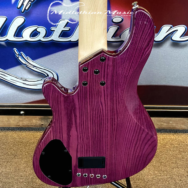 Lakland Skyline 55-OS - 5-String Bass - Transparent Purple Finish