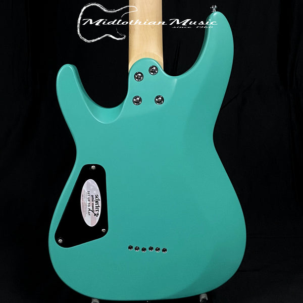 Schecter C-6 Deluxe - 6-String Right Handed Electric Guitar - Satin Aqua Finish