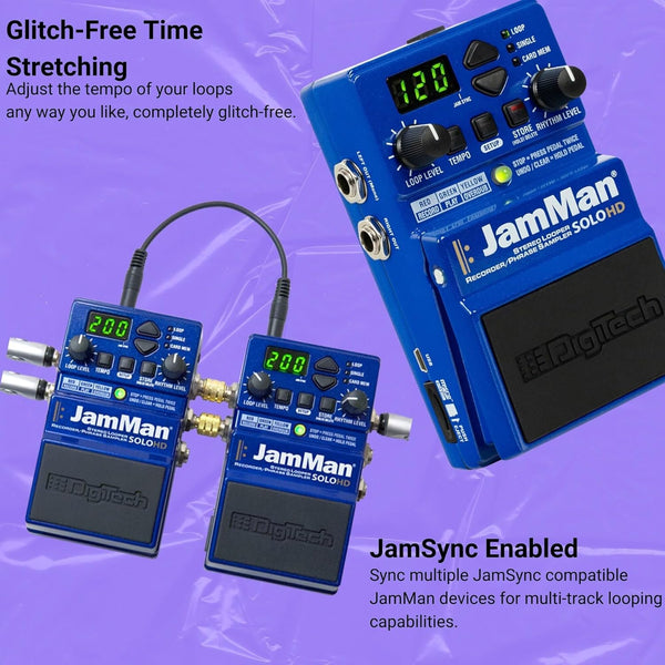 DigiTech - JamMan - Solo HD Stereo Looper Pedal - Blue Finish