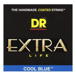 DR - Extra Life Cool Blue (Blue Color) - 6-String Electric Guitar Strings (CBE-10) (1 Pack)