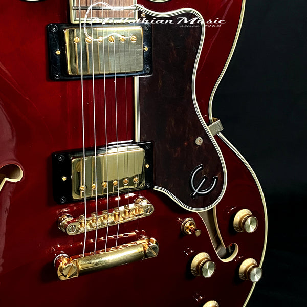 Epiphone - Sheraton-II Pro Semi-Hollow Electric Guitar w/Epiphone Case! - Wine Red Finish USED