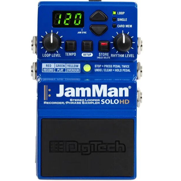 DigiTech - JamMan - Solo HD Stereo Looper Pedal - Blue Finish