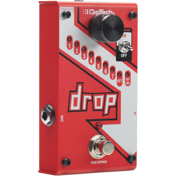 DigiTech - Drop - Polyphonic Drop-Tune Pitch-Shift Pedal - Red/White Finish