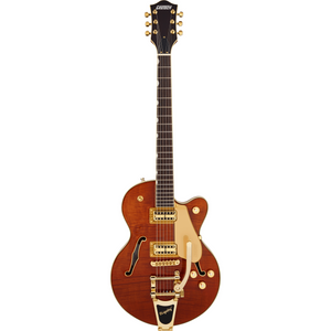 Gretsch - PRE-ORDER! ~ Electromatic LTD Flame Okoume Broadkaster Jr. - Single-Cut w/Bigsby - Roundup Orange Stain Finish