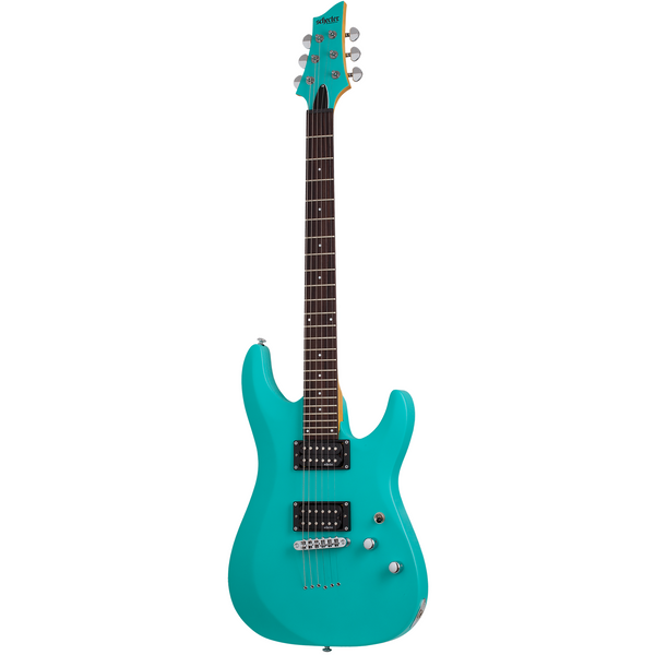 Schecter C-6 Deluxe - 6-String Right Handed Electric Guitar - Satin Aqua Finish