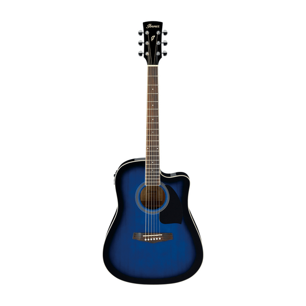 Ibanez PF15ECETBS Performance Series - Acoustic-Electric Guitar- Transparent Blue Sunburst Gloss Finish