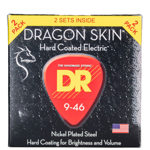 DR Strings - Dragon Skin K3 Coated - Electric Guitar Strings - DSE-2/9 - 9-42 (2 Sets)