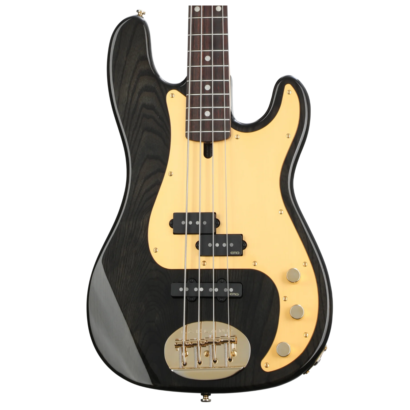 Lakland Geezer Butler Signature Skyline Bass Guitar - Transparent Black Gloss w/Gold Hardware - PRE-ORDER