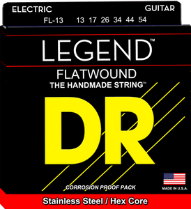 DR Strings - Legend - Flatwound Electric Guitar Strings - FL-13 - 13-54 (1 Pack)