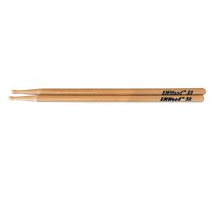 EMMite EMWood 5A Glow In The Dark Drum Sticks - Wood Tip - Natural Color (1 Pair)