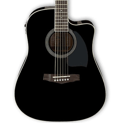 Ibanez PF15ECE - Dreadnought Acoustic-Electric Guitar - Gloss Black Finish