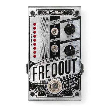 DigiTech - FreqOut - Natural Feedback Creation Effect Pedal - Silver Finish